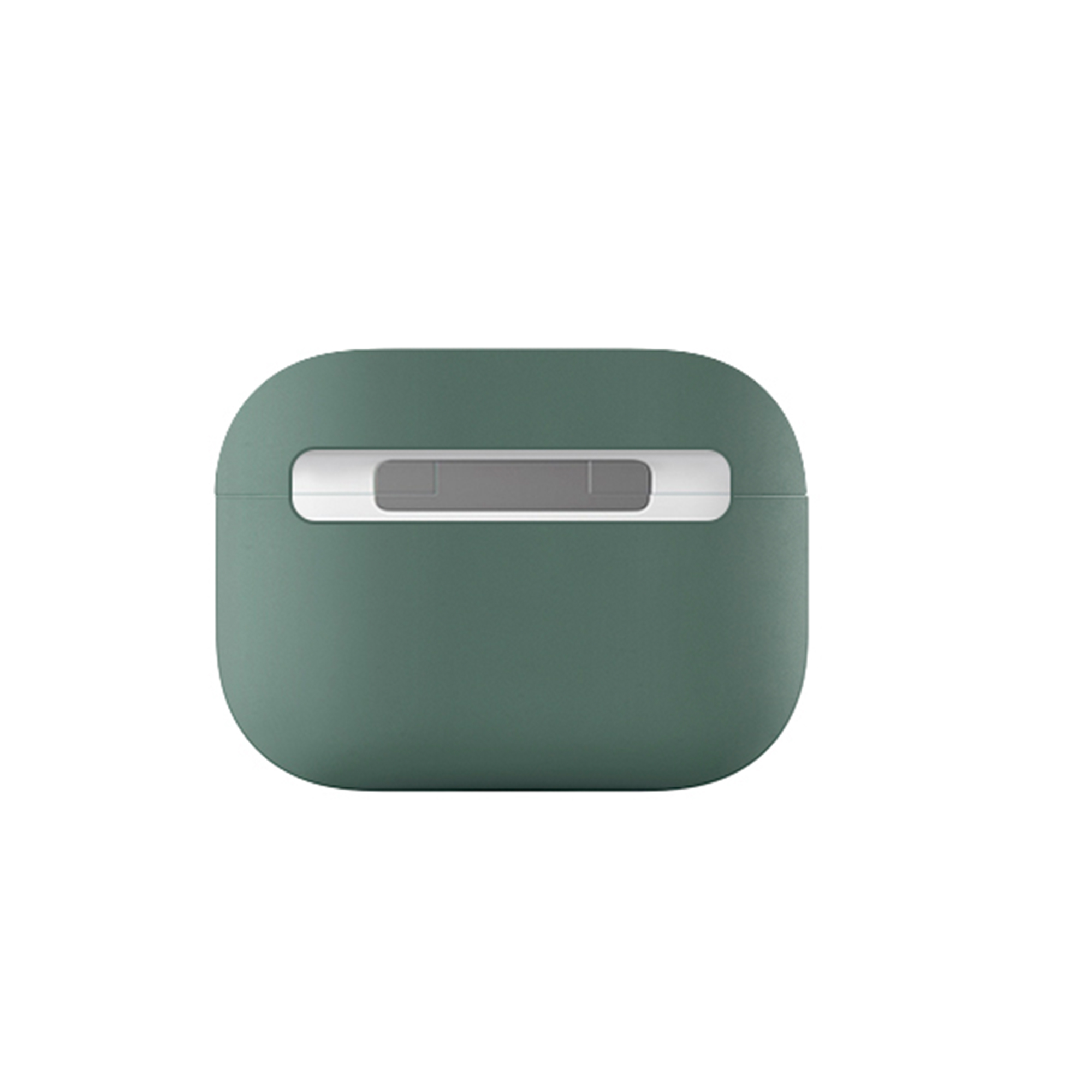 На фото изображено Ультратонкий силиконовый чехол uBear Touch Case for AirPods Pro, зелёный