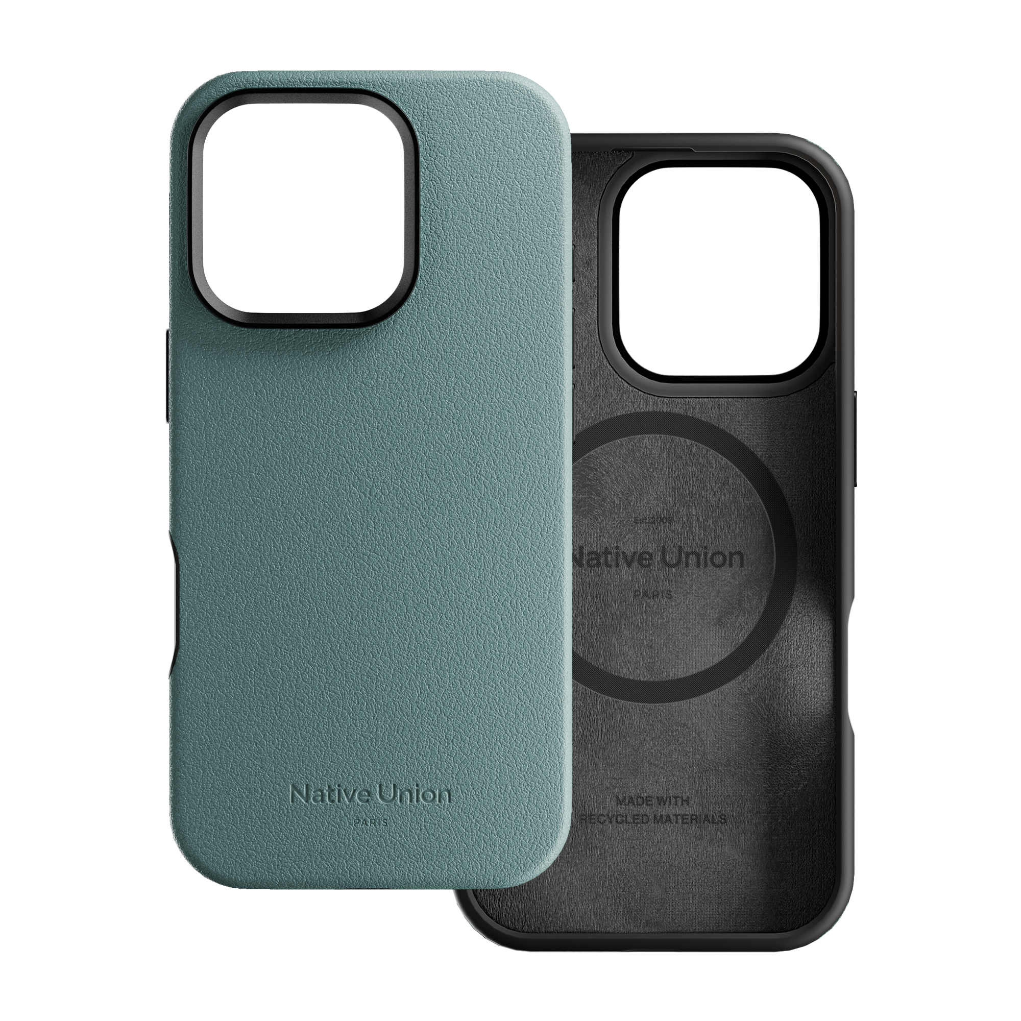 На фото изображено Чехол Native Union Active Case MagSafe для iPhone 16 Pro, зелёный сланец