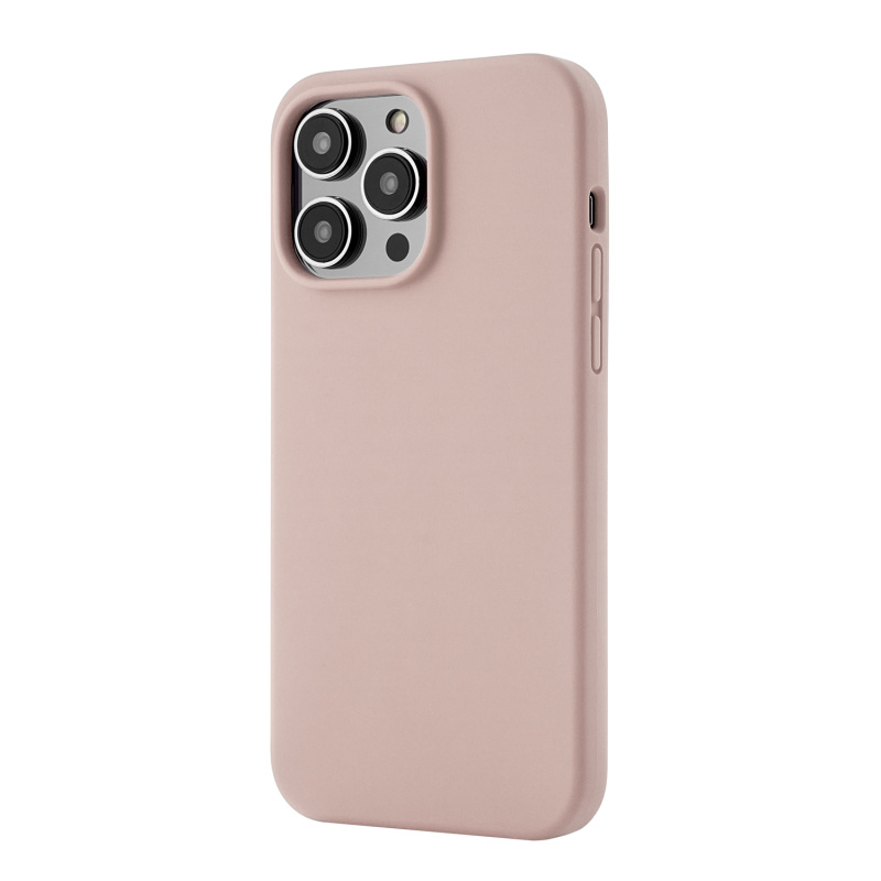 На фото изображено Чехол защитный uBear Touch Mag Case для iPhone 14 Pro Max, розовый