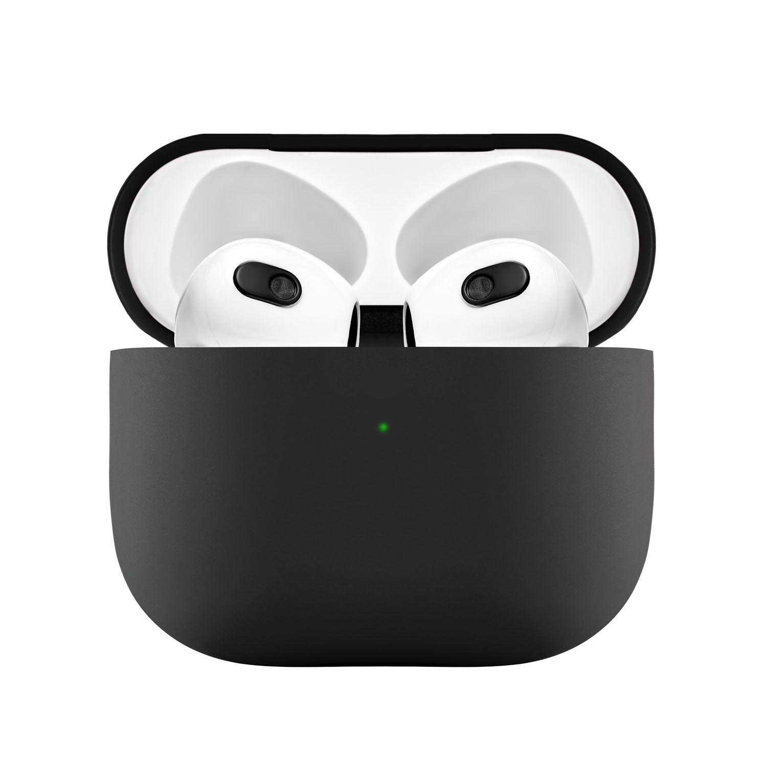 На фото изображено Защитный чехол Touch Pro для Airpods 3, усиленный, чёрный