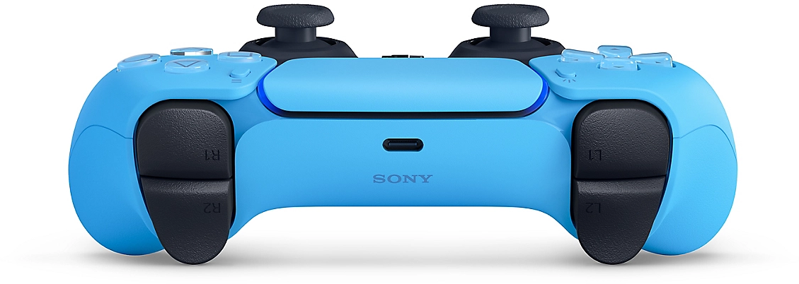 На фото изображено Геймпад SONY DualSense, голубой