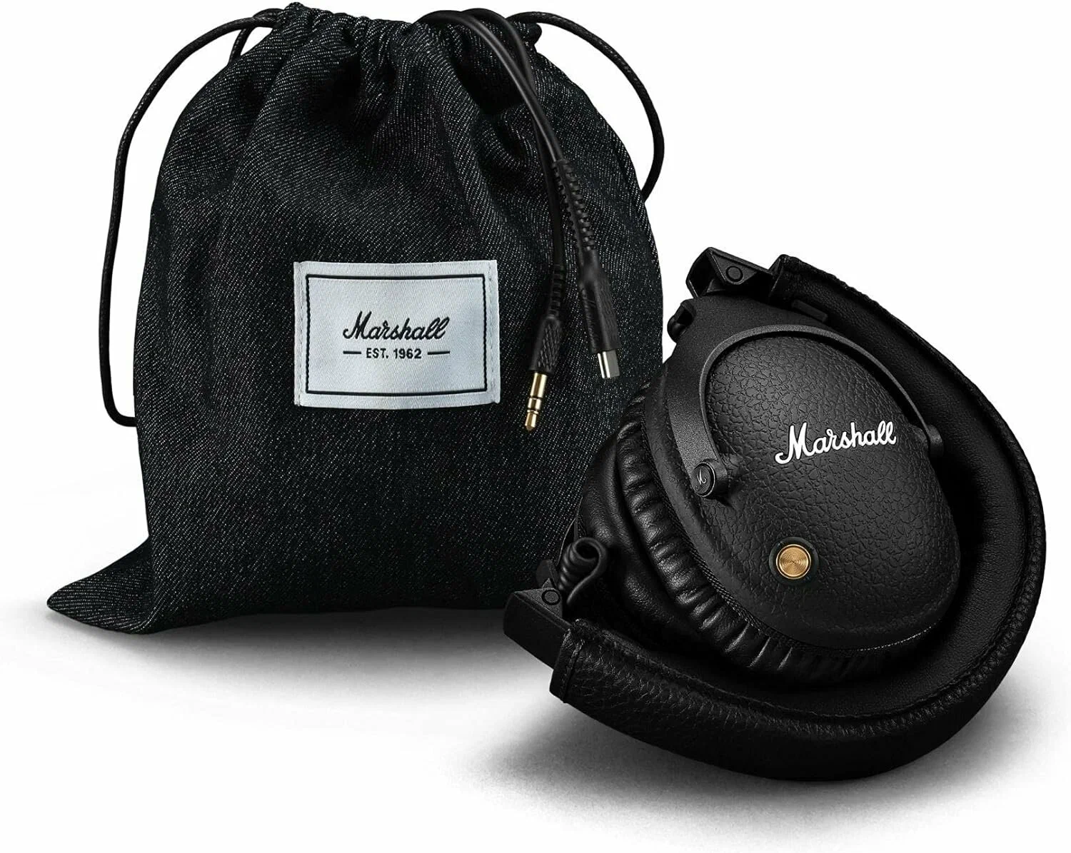 На фото изображено Беспроводные наушники Marshall Monitor 2, Чёрный