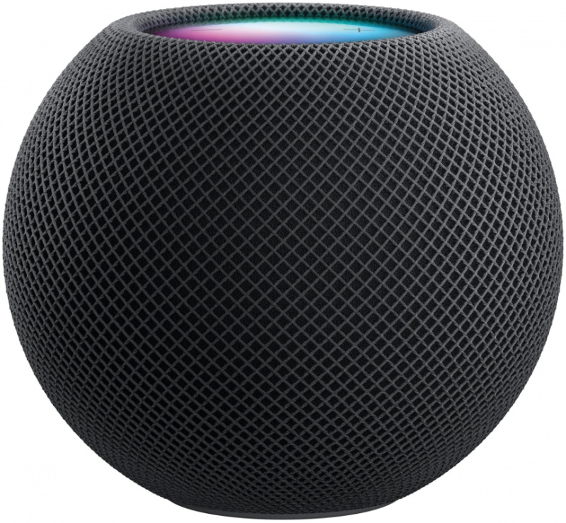 На фото изображено Умная колонка Apple HomePod mini, Серый космос