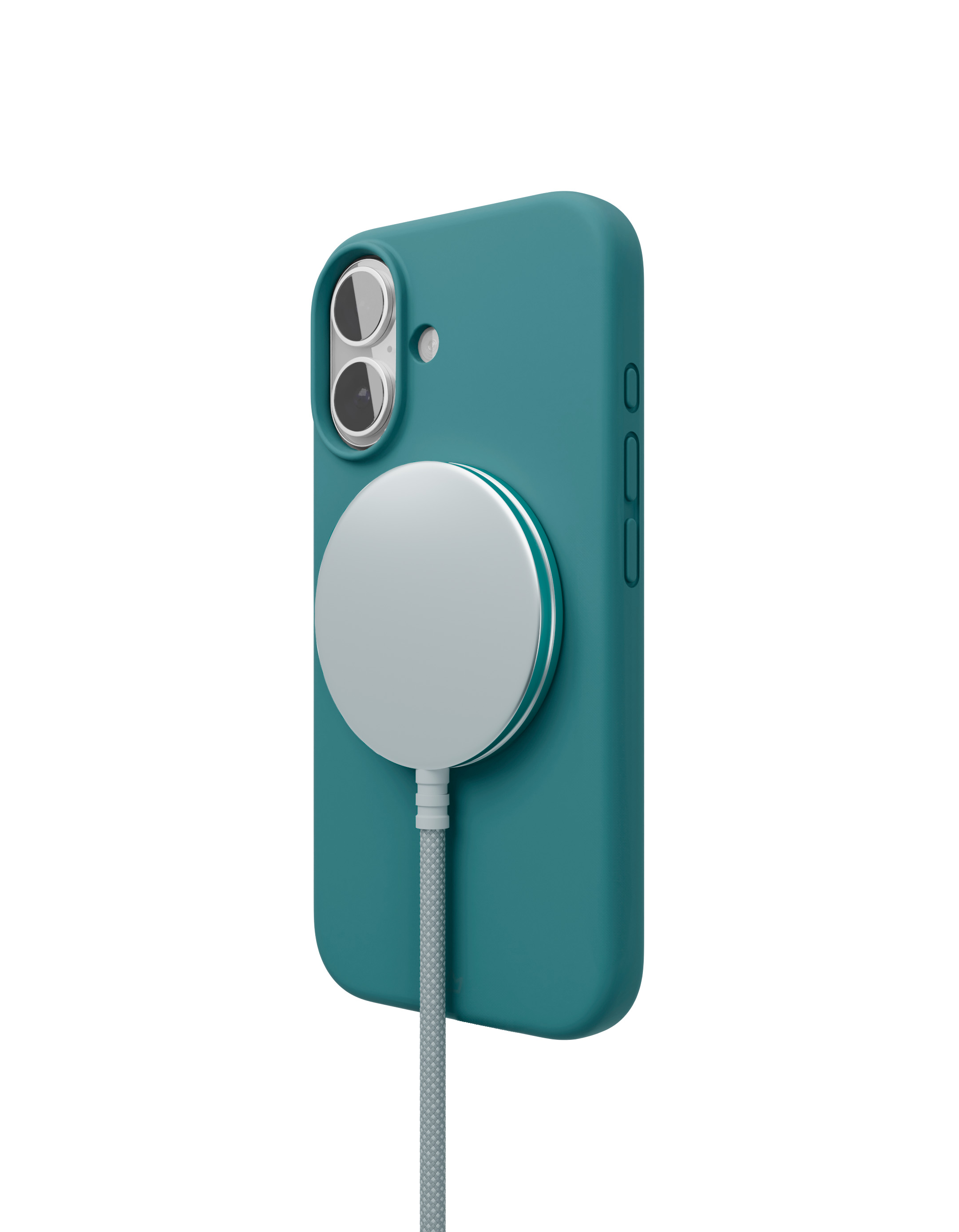 На фото изображено Чехол защитный VLP Aster Case с MagSafe для iPhone 16, зеленый