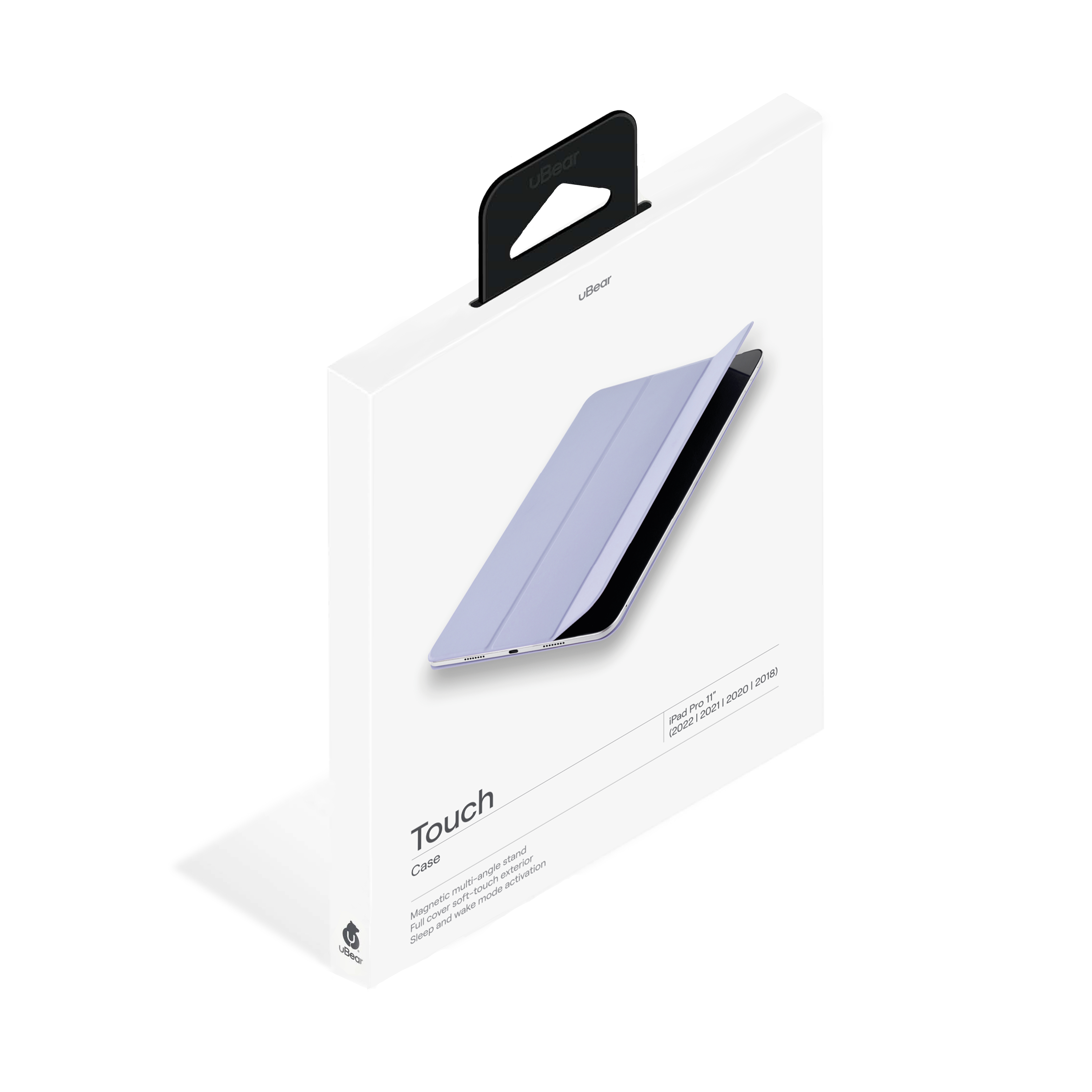 На фото изображено Чехол uBear Touch case для iPad Pro 11”, фиолетовый