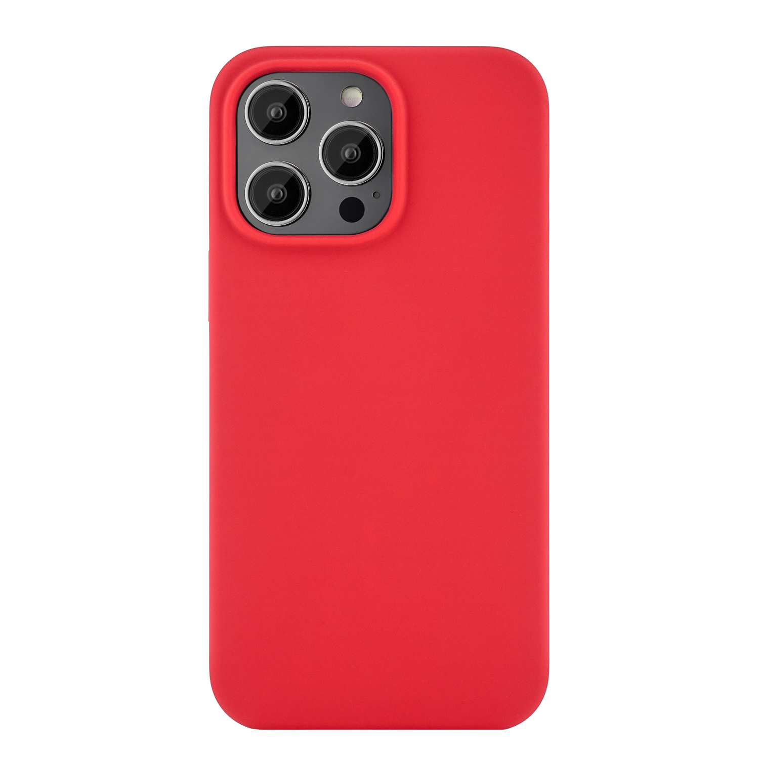 На фото изображено Чехол защитный uBear Touch Mag Case для iPhone 14 Pro Max, красный