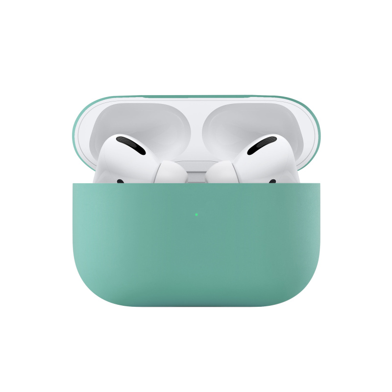 Фото Ультратонкий силиконовый чехол uBear Touch Case for AirPods Pro, мятный На фото изображено Ультратонкий силиконовый чехол uBear Touch Case for AirPods Pro, мятный