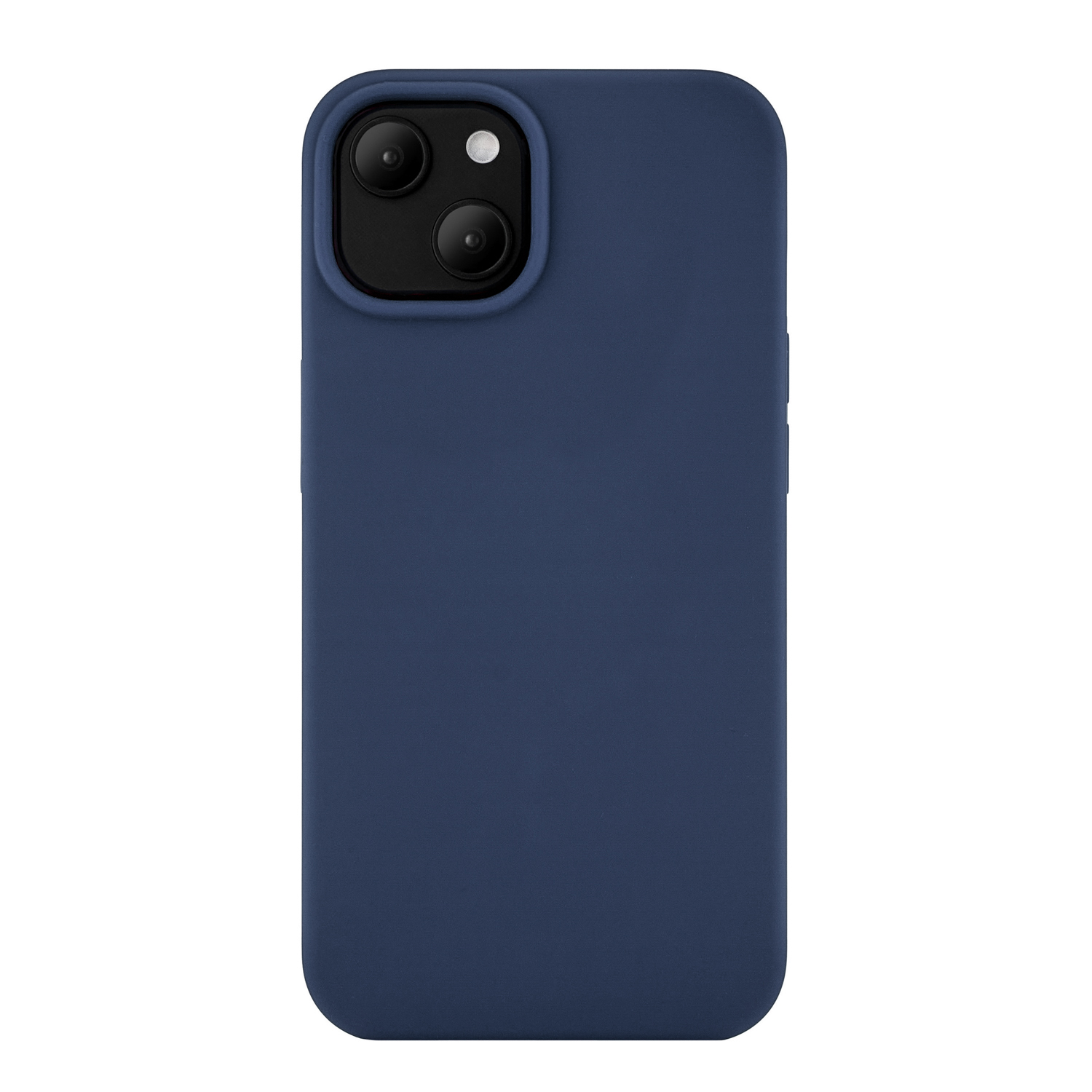 На фото изображено Чехол защитный uBear Touch Mag Case для iPhone 14, тёмно-синий