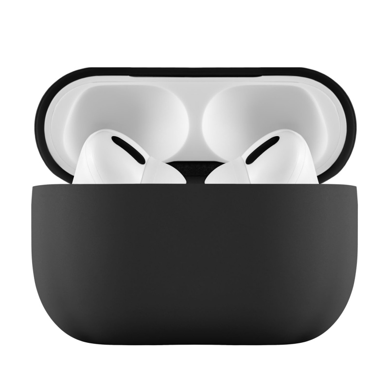 На фото изображено Защитный чехол uBear AirPods Pro 2 Touch Pro Silicone Case, чёрный