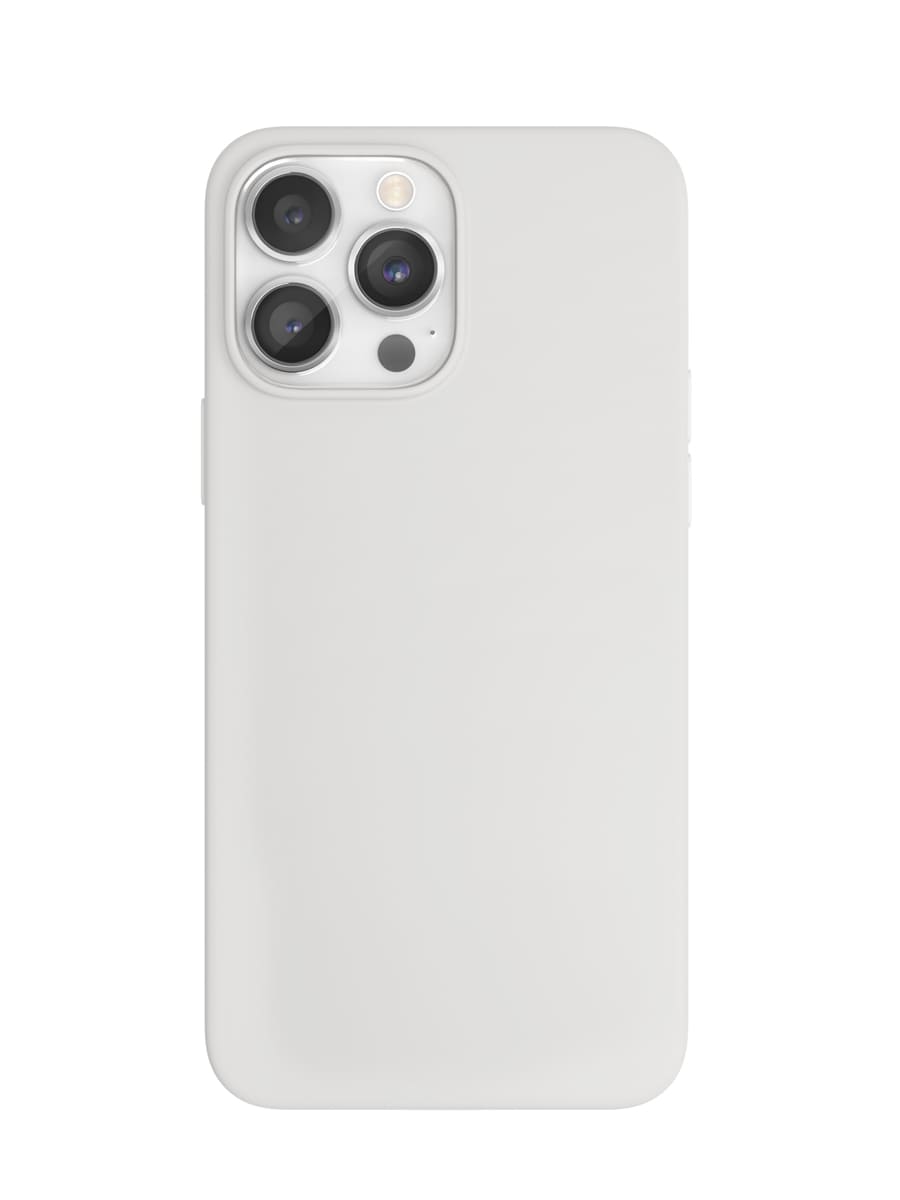 На фото изображено Чехол защитный VLP Silicone case с MagSafe для iPhone 14 Pro Max, белый