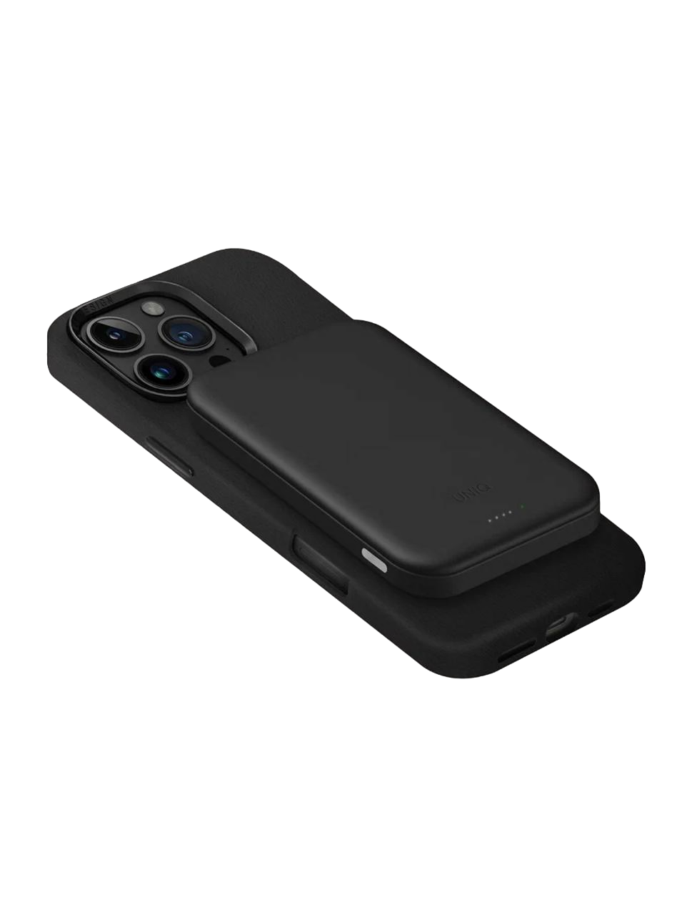 На фото изображено Внешний аккумулятор Uniq Lexa 5000 mAh, черный