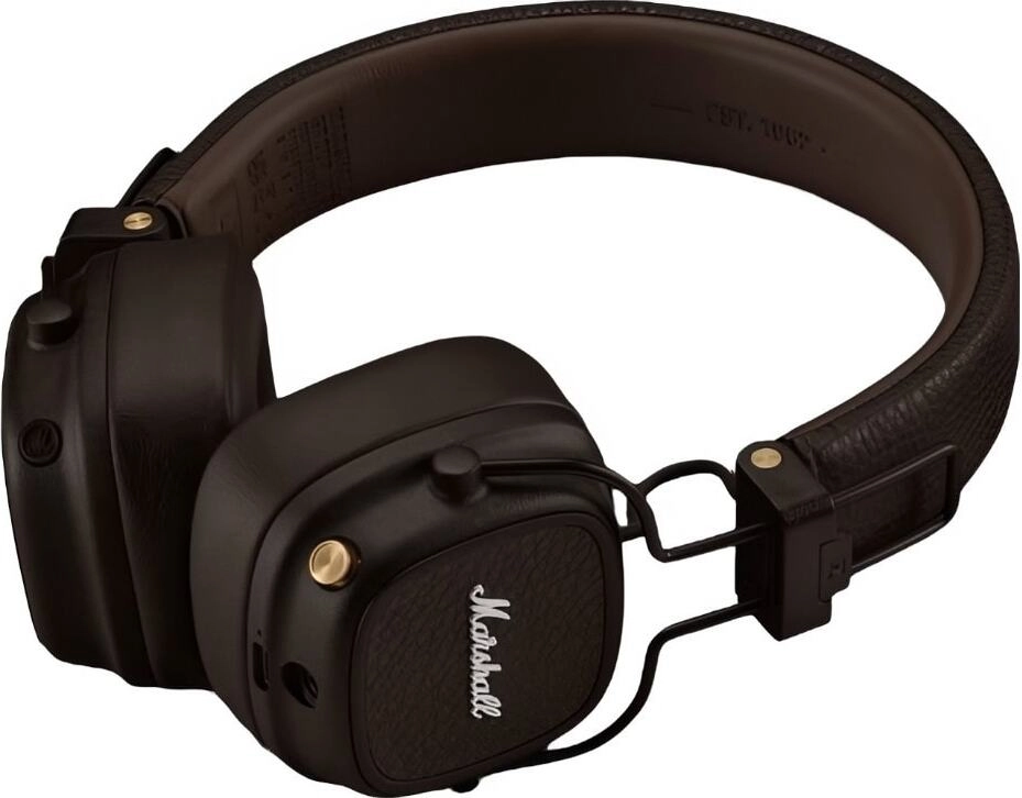 На фото изображено Беспроводные наушники Marshall Major V, Коричневый