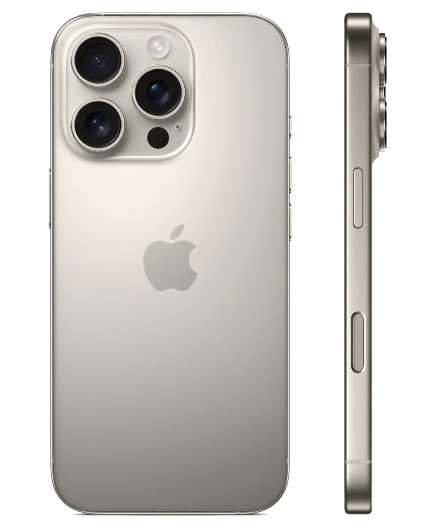 На фото изображено Apple iPhone 16 Pro, 128 ГБ, Титановый бежевый