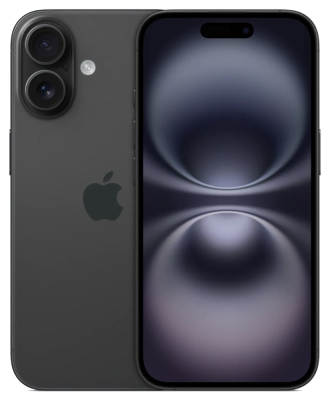 На фото изображено Apple iPhone 16, 256 ГБ, Чёрный