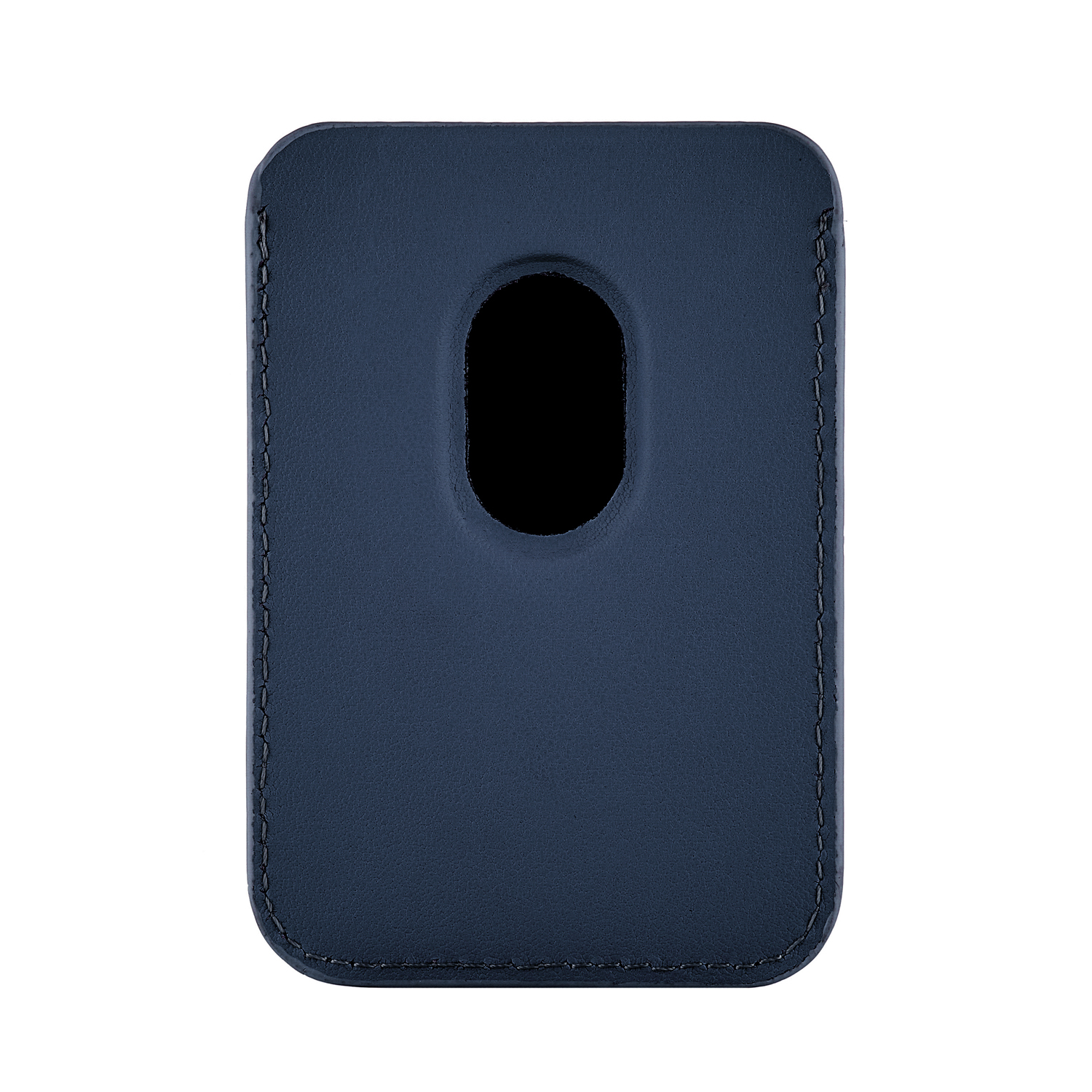 На фото изображено Магнитный кардхолдер uBear Leather Shell, синий
