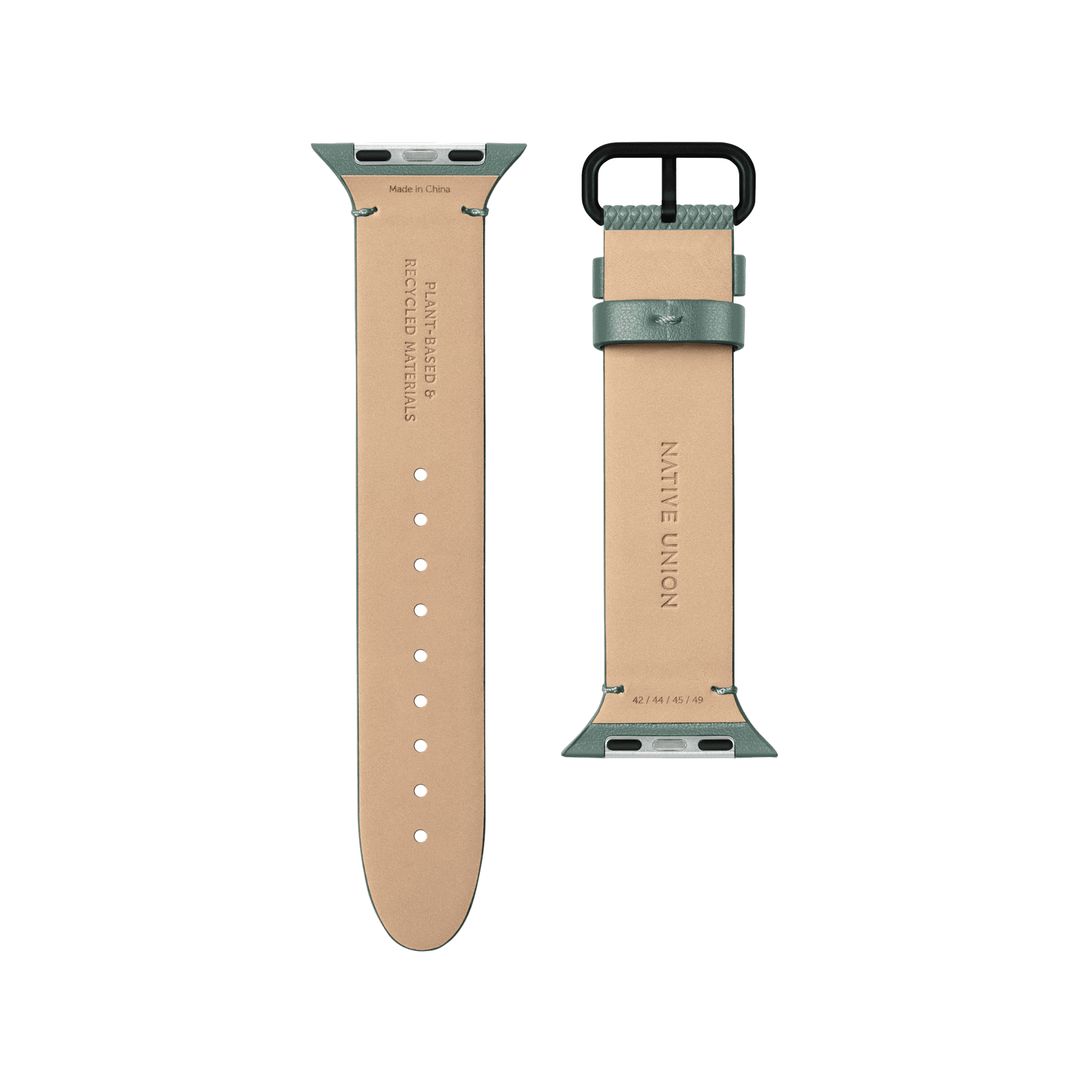 На фото изображено Ремешок Native Union (RE)Classic Strap для Apple Watch 42/44 мм, зеленый
