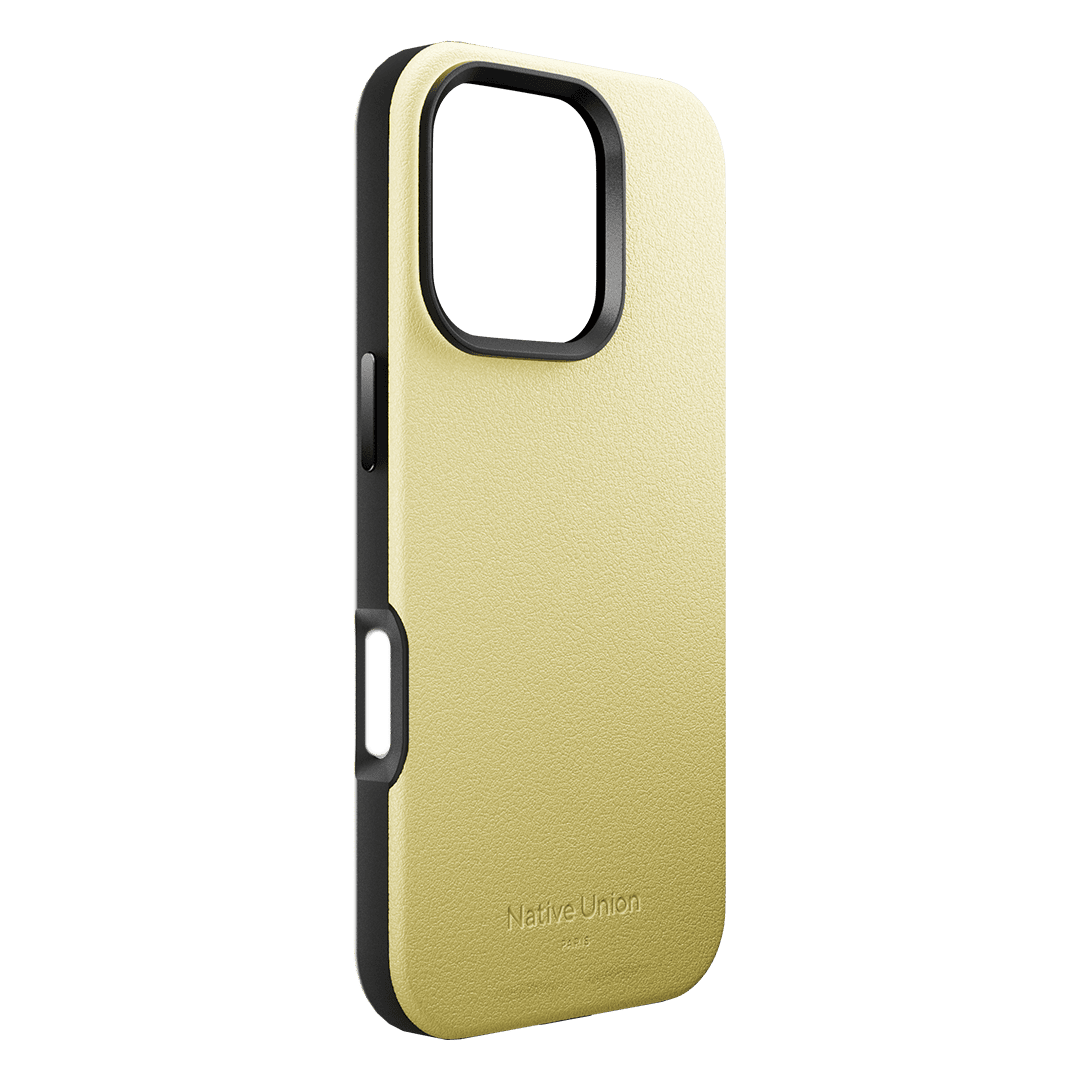На фото изображено Чехол Native Union Active Case MagSafe для iPhone 16 Pro Max, лимон