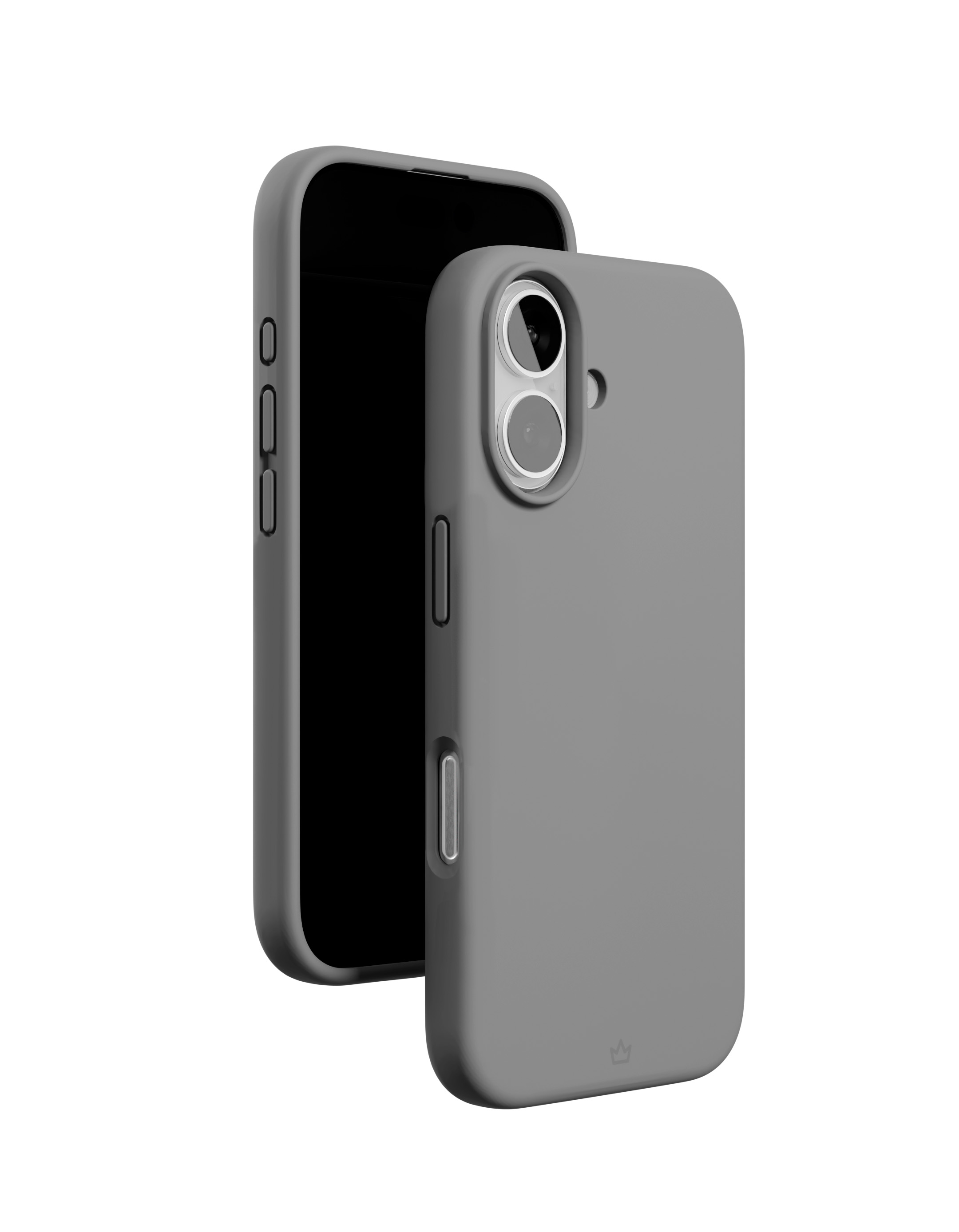 На фото изображено Чехол защитный VLP Aster Case с MagSafe для iPhone 16, серый