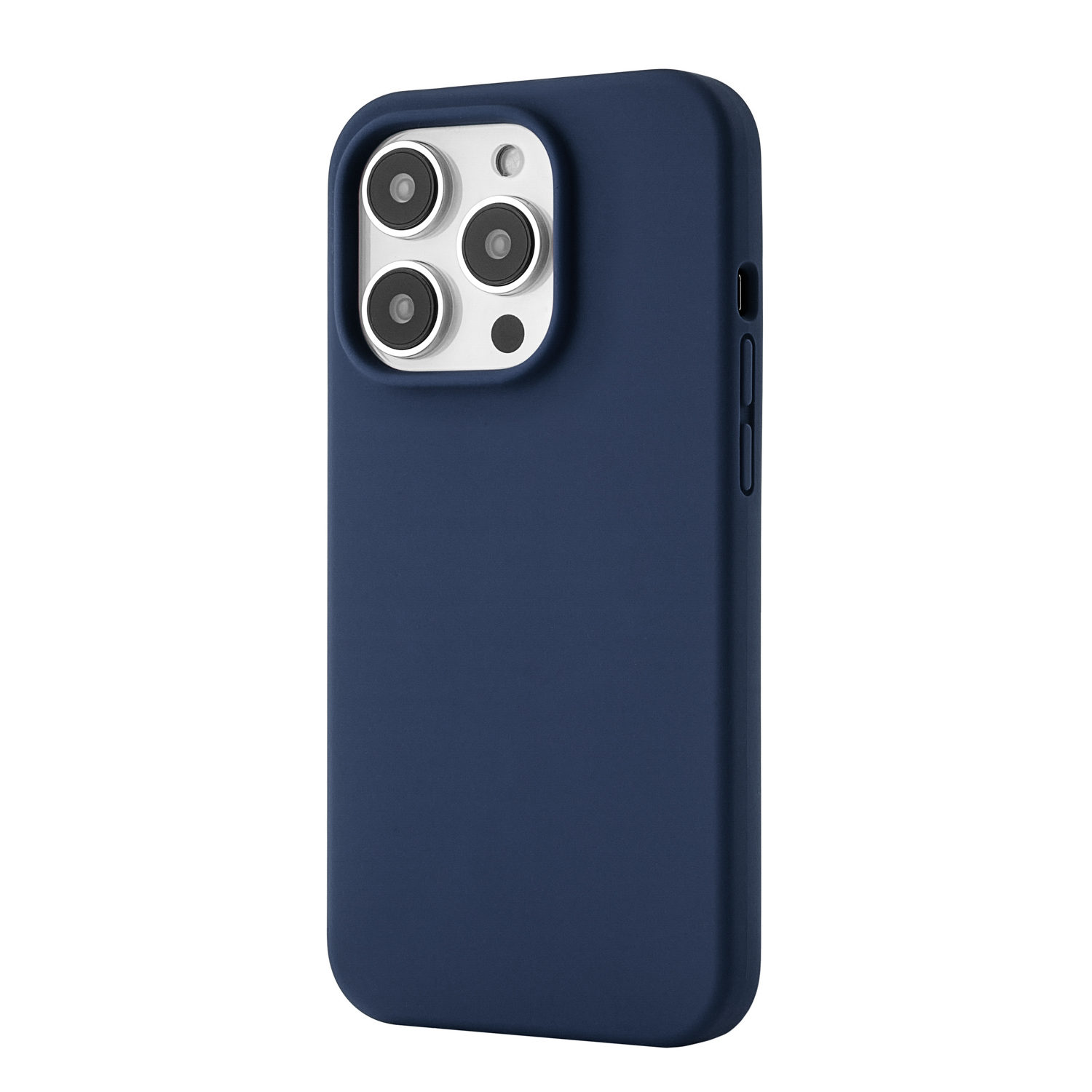 На фото изображено Чехол защитный uBear Touch Mag Case для iPhone 14 Pro, тёмно-синий