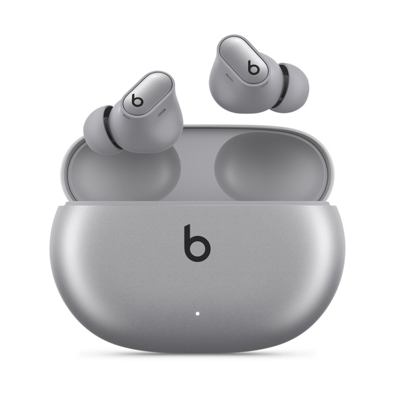 На фото изображено Беспроводные наушники Beats Studio Buds Plus, серебристый