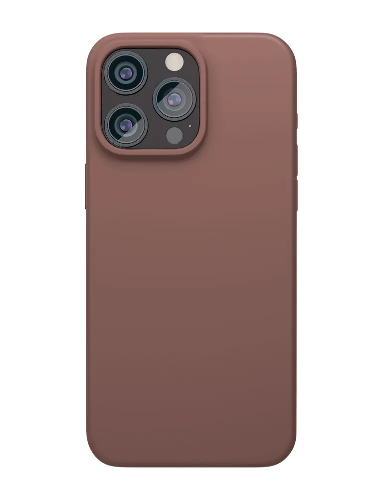 На фото изображено Чехол защитный VLP Aster Case с MagSafe для iPhone 15 Pro, моккачино