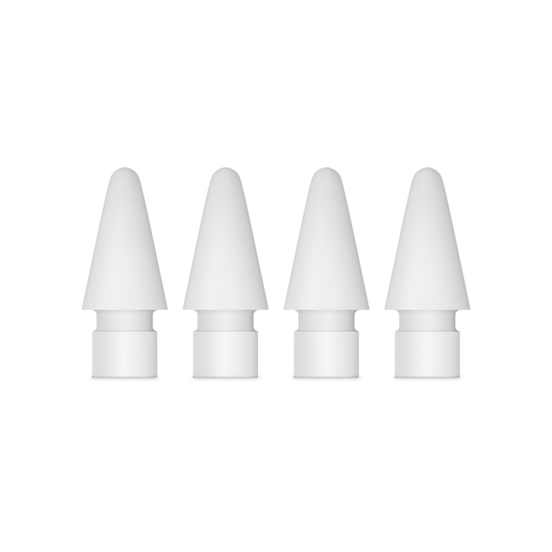 На фото изображено Наконечники Apple для Apple Pencil Pro, USB-C, 1-го и 2-го поколений (комплект — 4 шт.)