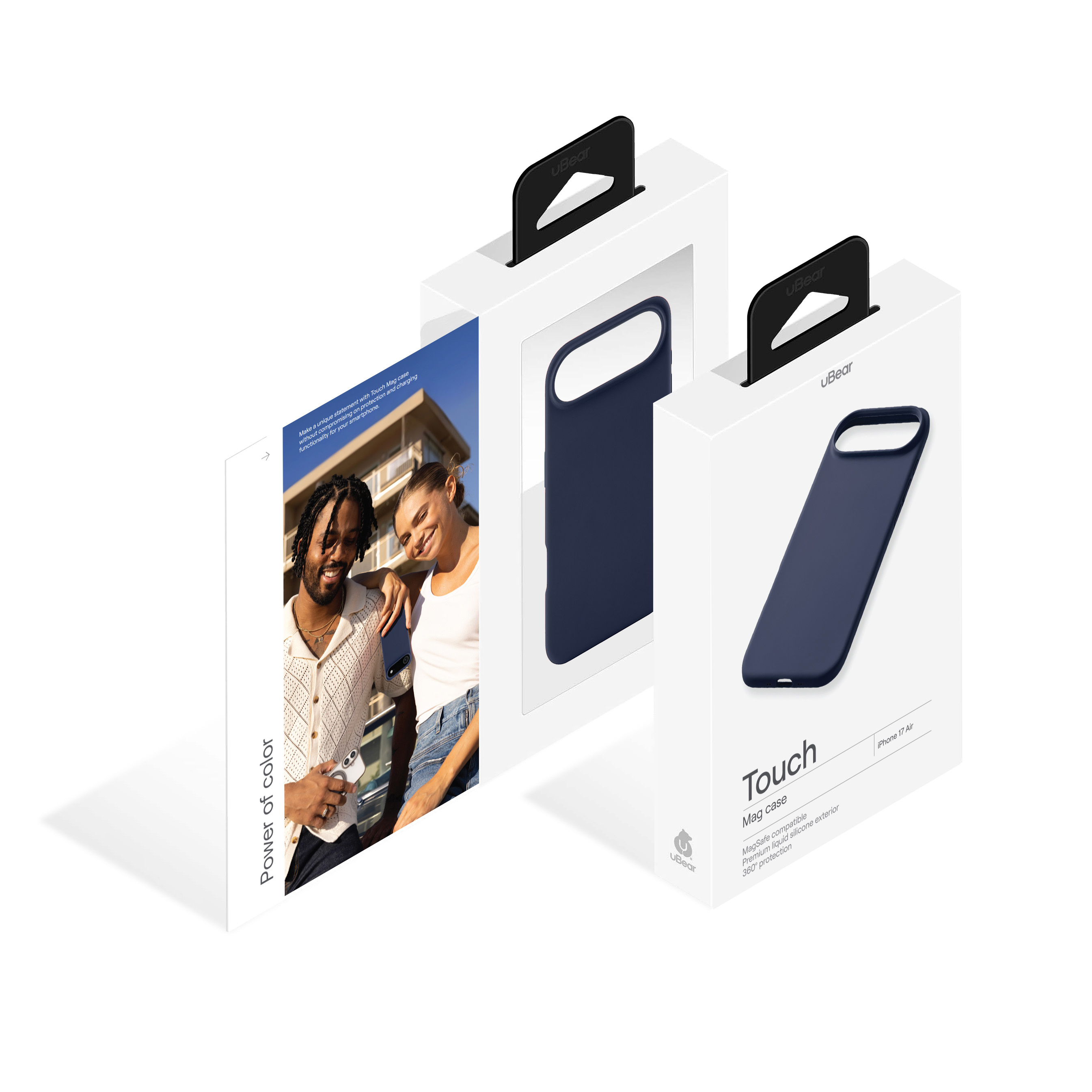 Фото Чехол защитный uBear Touch Mag Case для iPhone 17 Air, MagSafe, темно-синий На фото изображено Чехол защитный uBear Touch Mag Case для iPhone 17 Air, MagSafe, темно-синий