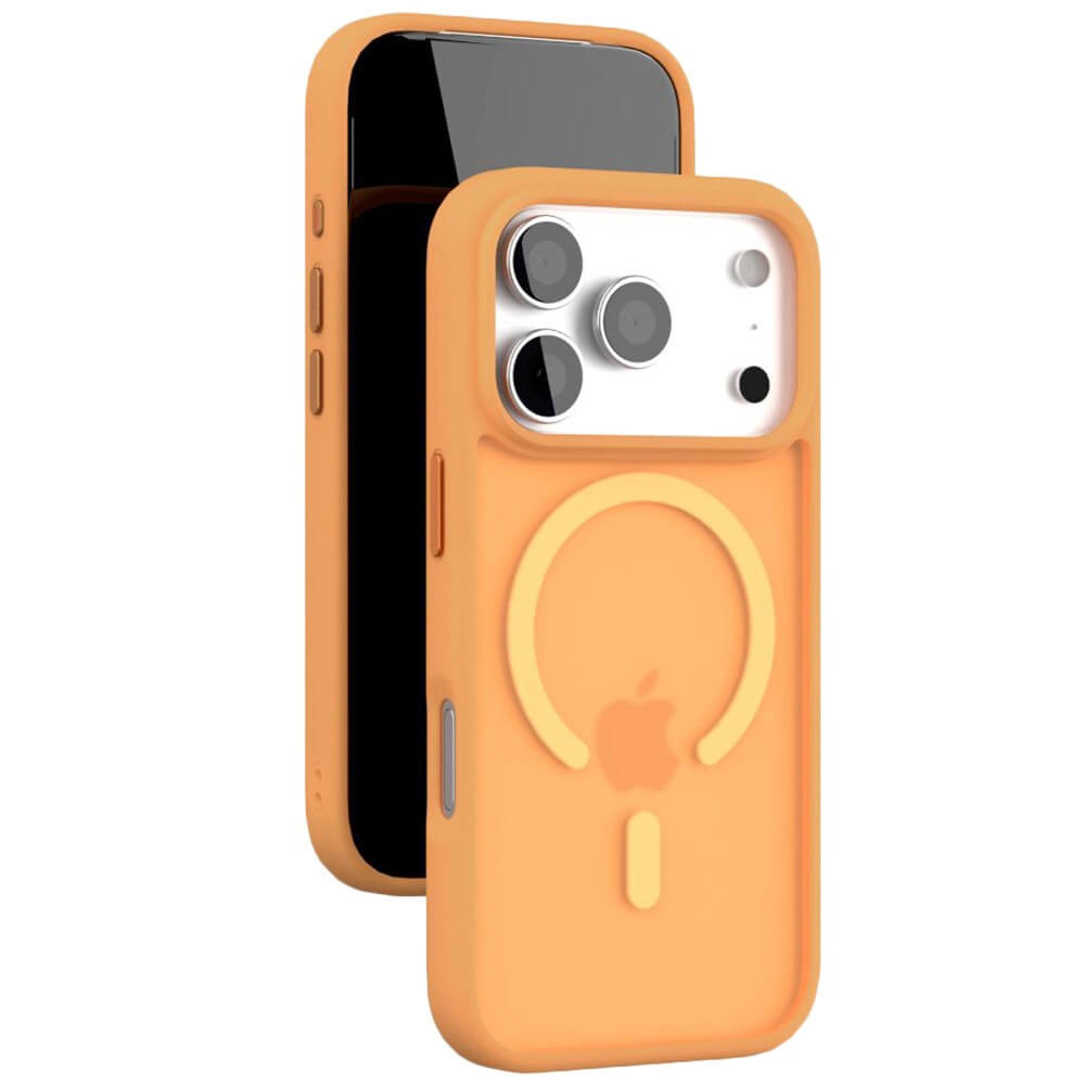 На фото изображено Чехол защитный VLP LITE Bloom Case с MagSafe для iPhone 17 Pro, оранжевый