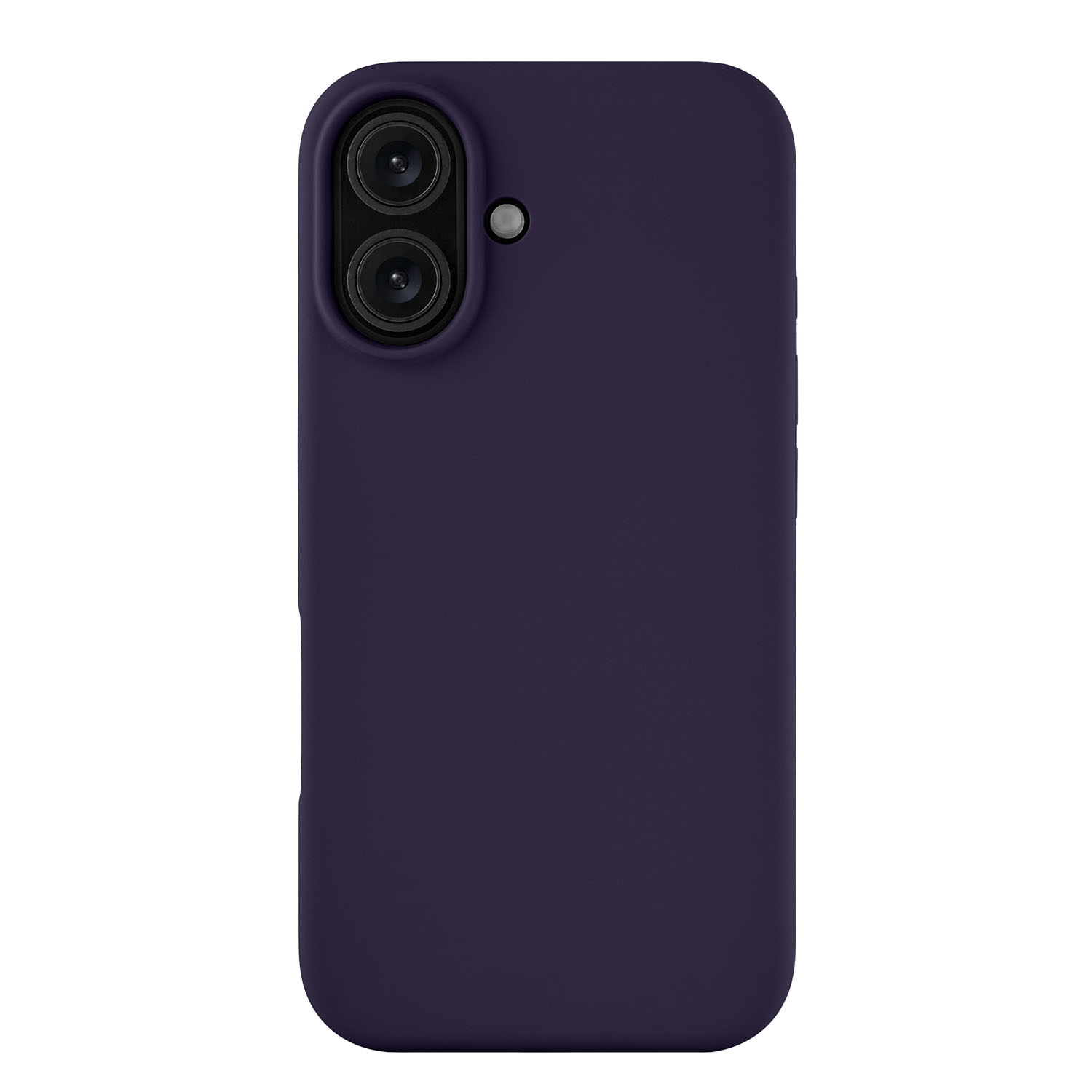 На фото изображено Чехол защитный uBear Touch Mag Case для iPhone 16, темно-фиолетовый