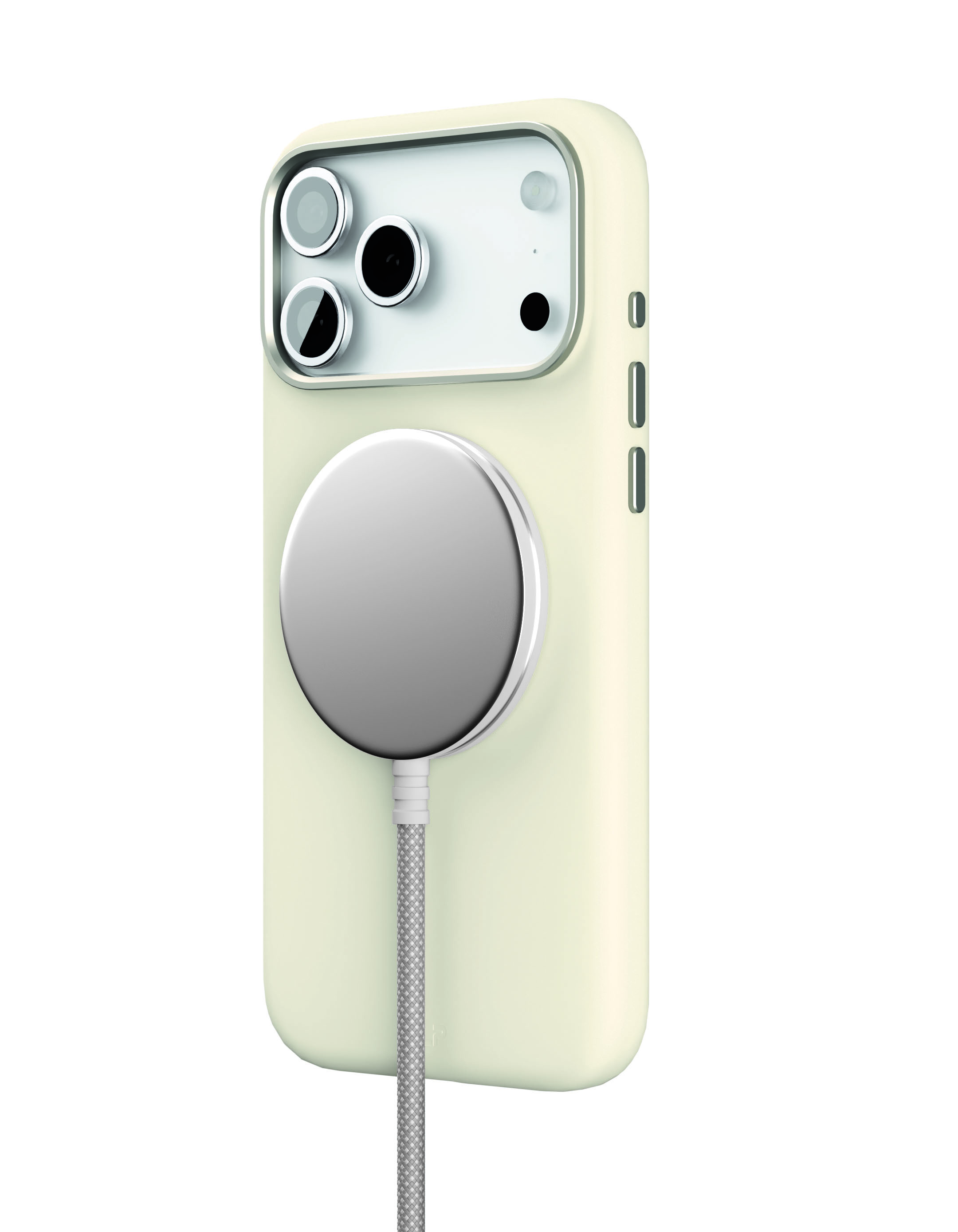 На фото изображено Чехол защитный VLP Aster Pro Case с MagSafe для iPhone 17 Pro Max, белый