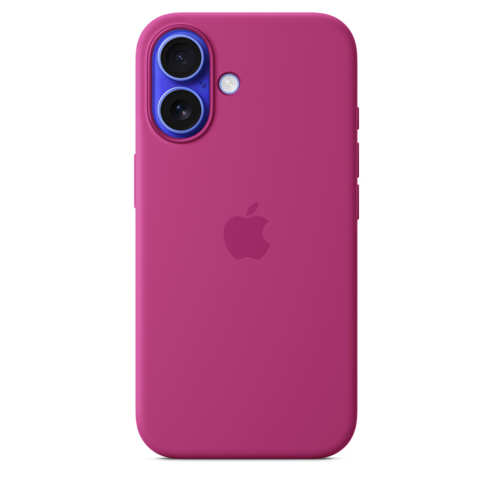 На фото изображено Чехол Apple для iPhone 16 Silicone with MagSafe, фуксия