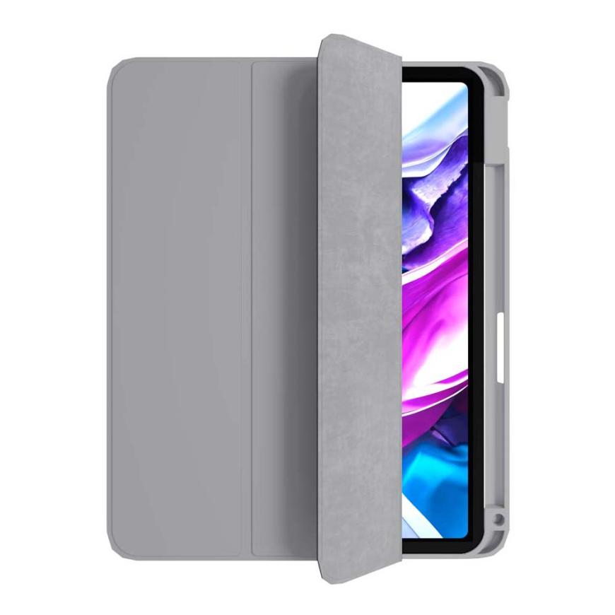 На фото изображено Защитный чехол VLP Split Folio для Apple iPad Air 11 (M2), серый