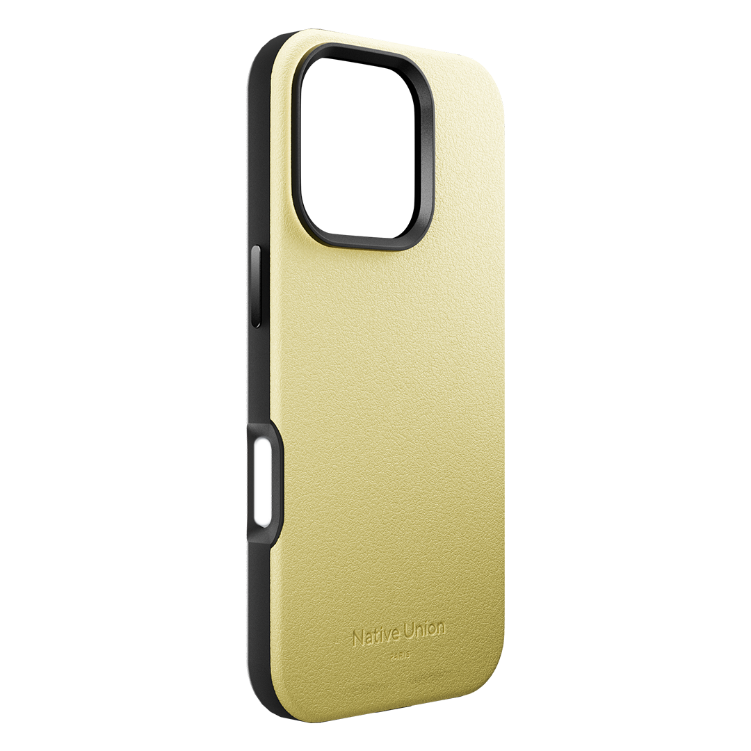 На фото изображено Чехол Native Union Active Case MagSafe для iPhone 16 Pro, лимон