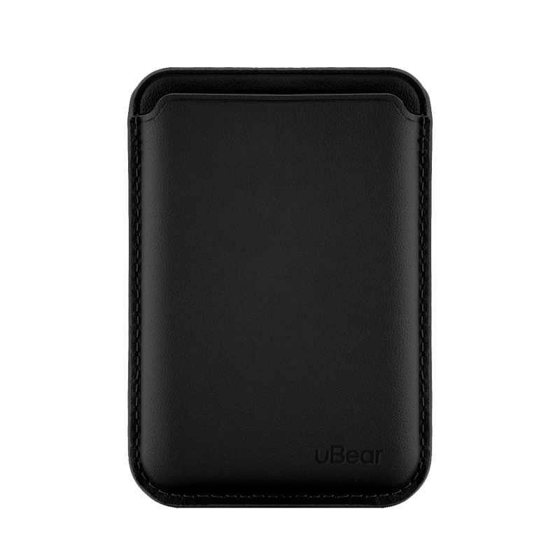 На фото изображено Магнитный кардхолдер uBear Leather Shell, чёрный