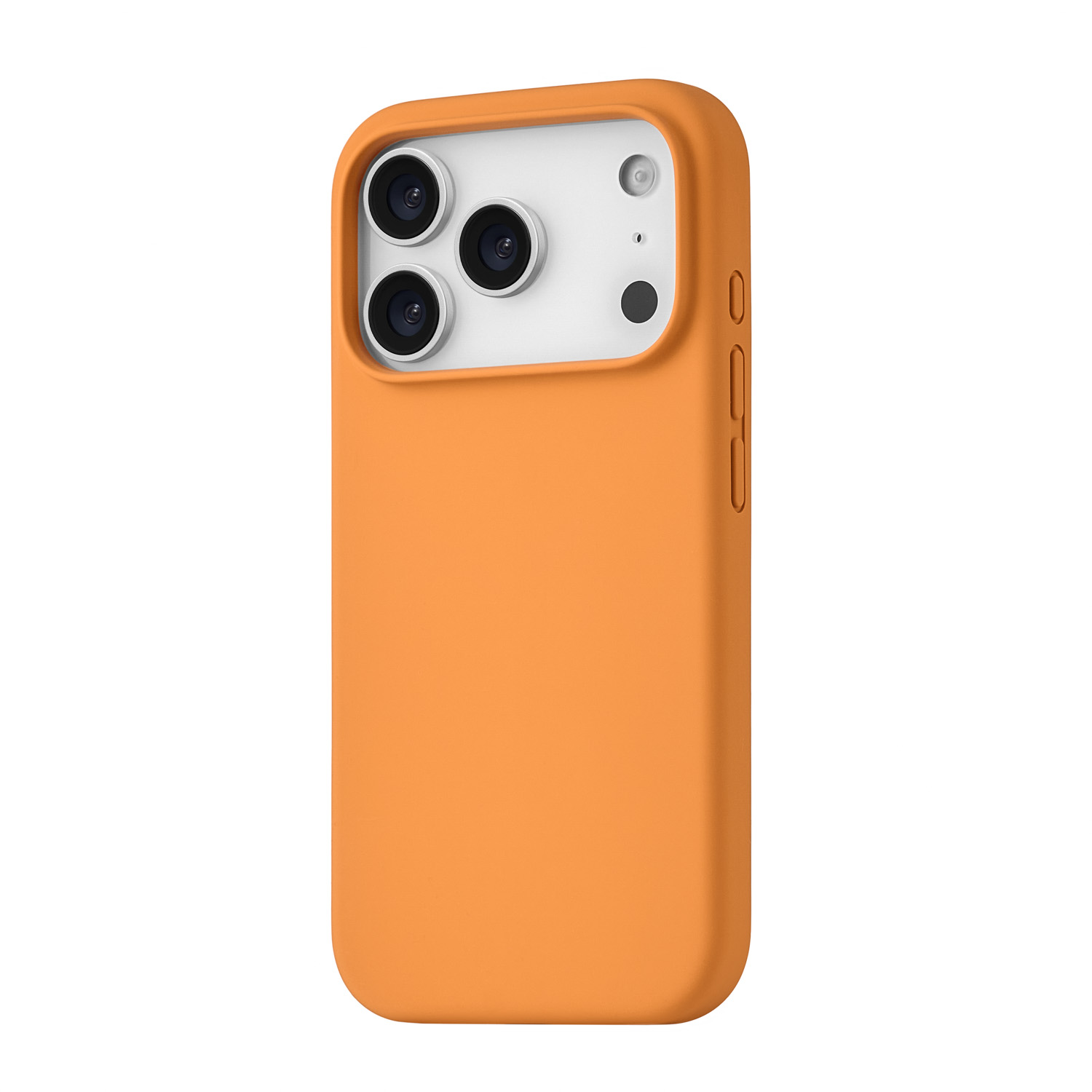 На фото изображено Чехол защитный uBear Touch Mag Case для iPhone 17 Pro, MagSafe, оранжевый