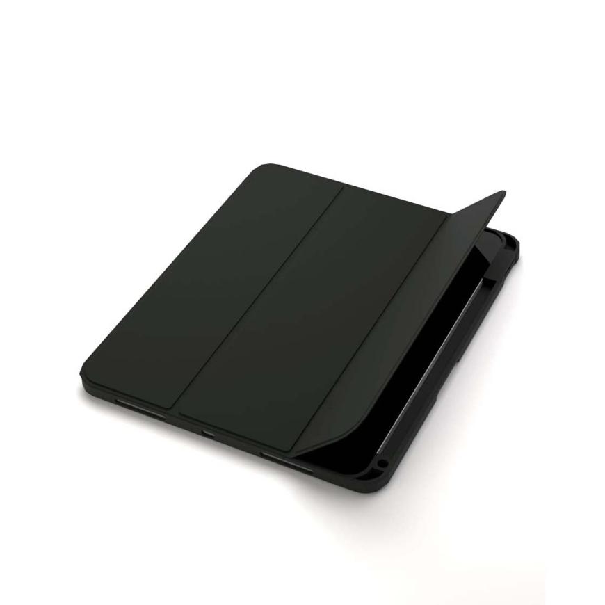 На фото изображено Защитный чехол VLP Split Folio для Apple iPad Air 13 (M2/M3), тёмно-зелёный