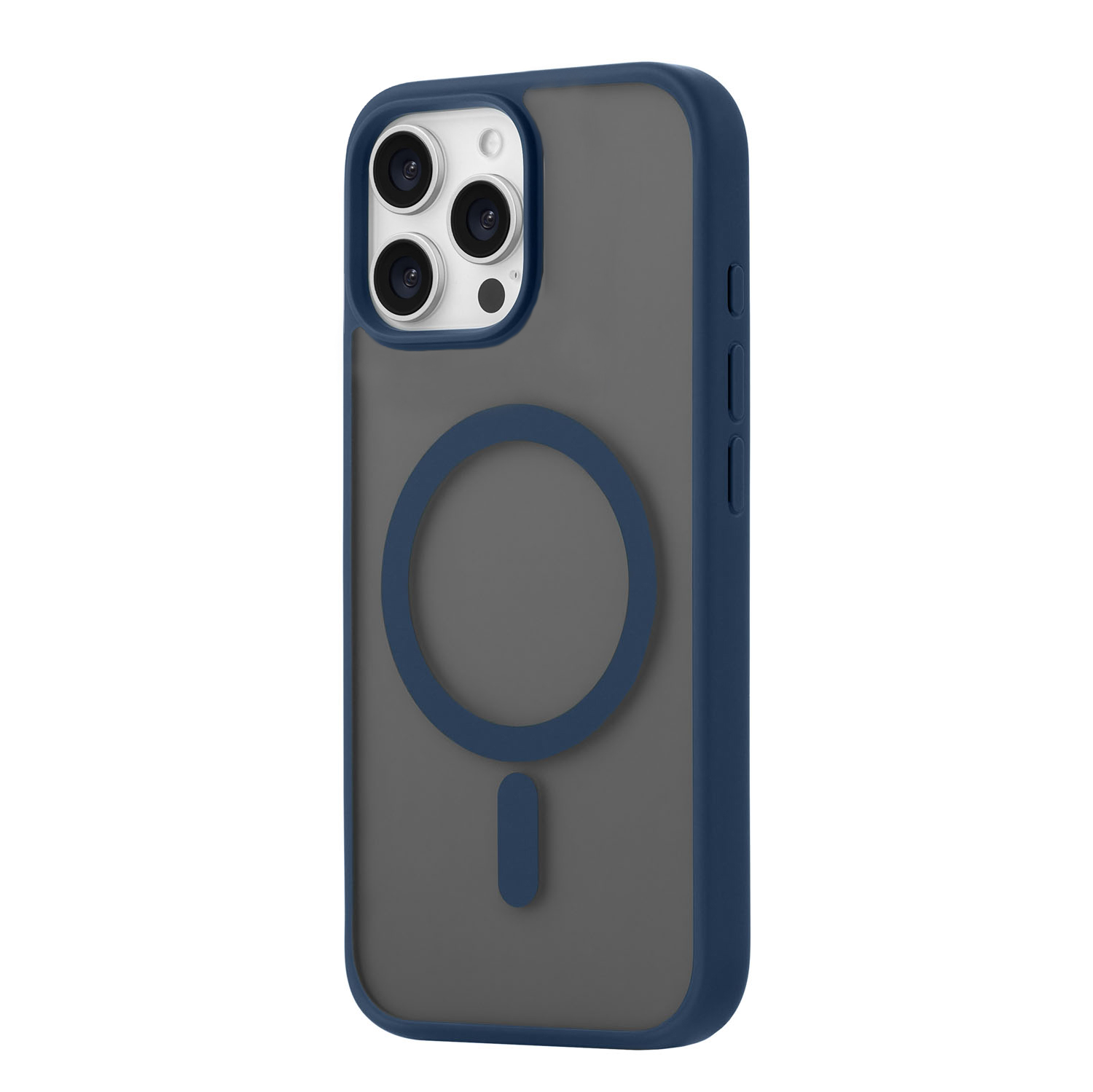 На фото изображено Чехол защитный uBear Cloud Mag Case для iPhone 16 Pro Max, синий