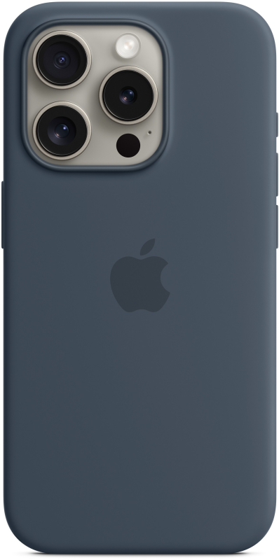 На фото изображено Чехол Apple MagSafe для iPhone 15 Pro, силикон, «Грозовая туча»