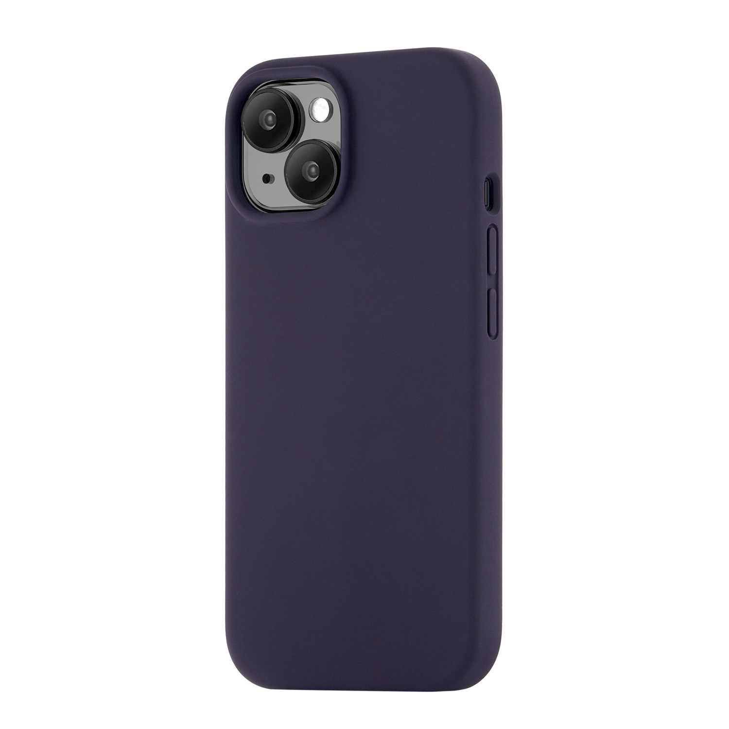 На фото изображено Чехол защитный uBear Touch Mag Case для iPhone 15, тёмно-фиолетовый