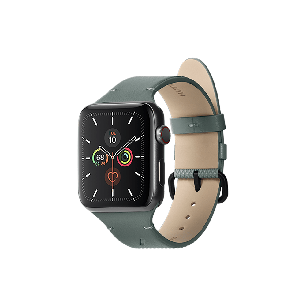 На фото изображено Ремешок Native Union (RE)Classic Strap для Apple Watch 42/44 мм, зеленый