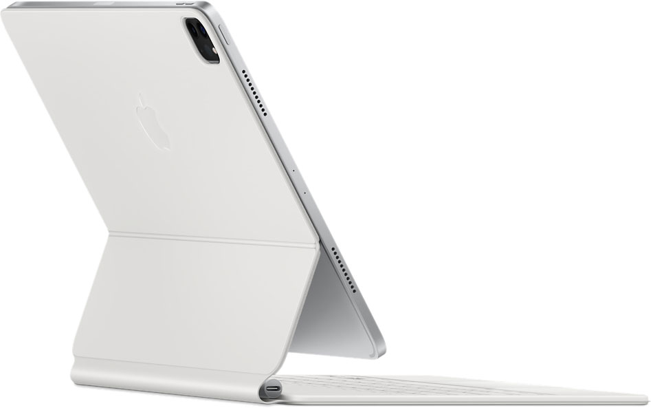 На фото изображено Клавиатура Apple Magic KeyBoard для iPad Air 13" (2024) и iPad Pro 12.9" (2022), белый