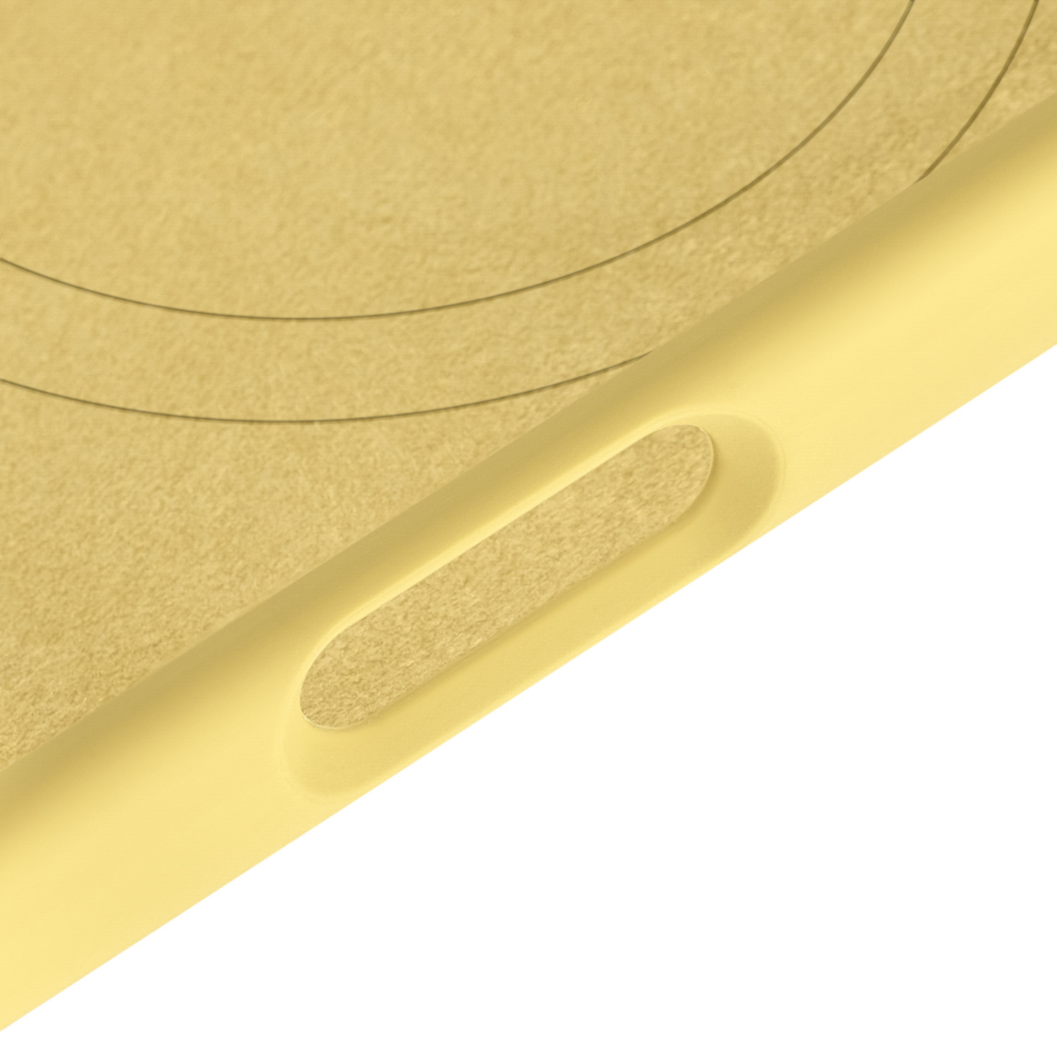 На фото изображено Чехол защитный uBear Touch Mag Case для iPhone 17 Pro Max, MagSafe, светло-жёлтый