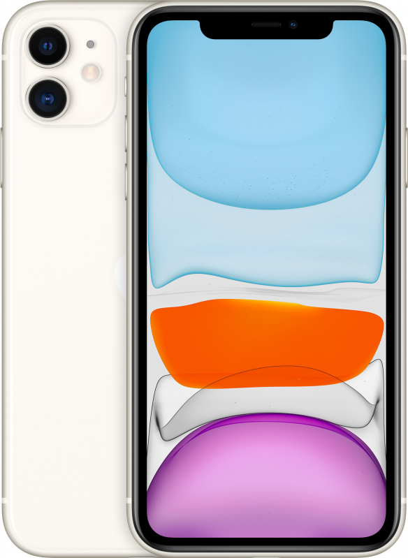На фото изображено Apple iPhone 11, 128 ГБ, Белый