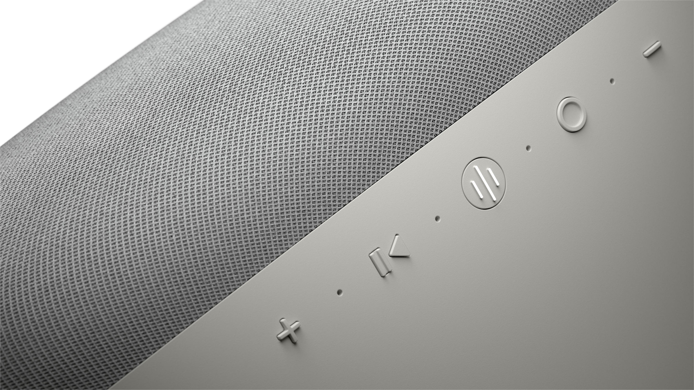 На фото изображено Акустическая система Bowers & Wilkins Zeppelin, серый