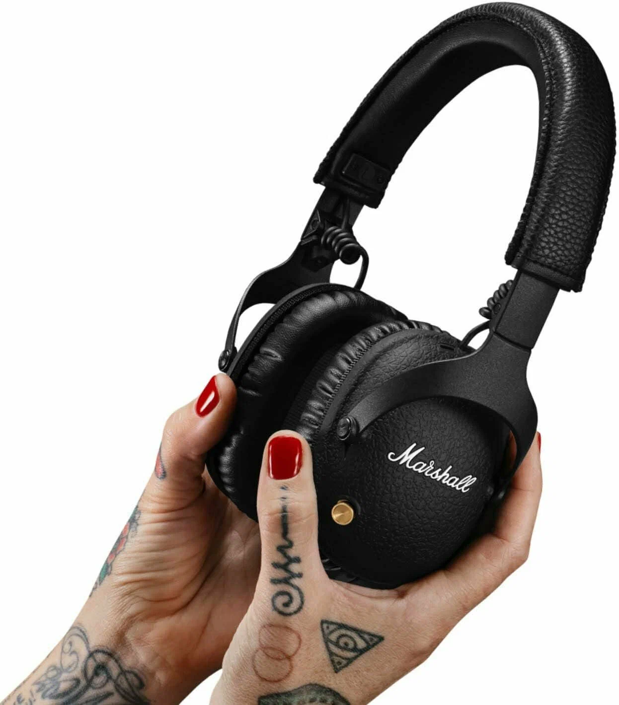 На фото изображено Беспроводные наушники Marshall Monitor 2, Чёрный