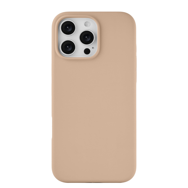 На фото изображено Чехол защитный uBear Touch Mag Case для iPhone 16 Pro Max, латте